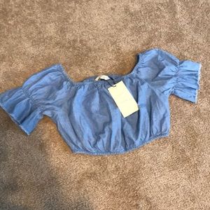 NWT Bershka Denim Crop Top